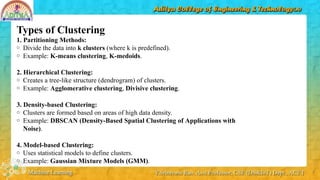 Comprehensive Overview of Clustering Techniques in Machine Learning | PPTX