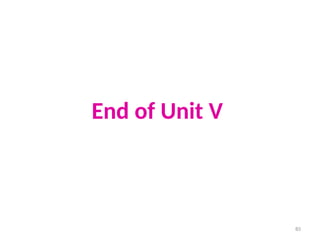83
End of Unit V
 