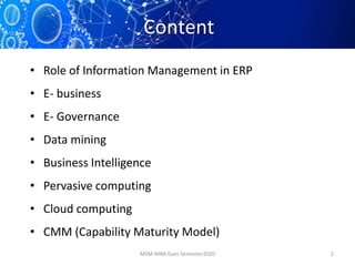 Information Management Unit 5 New IT initiatives | PPTX