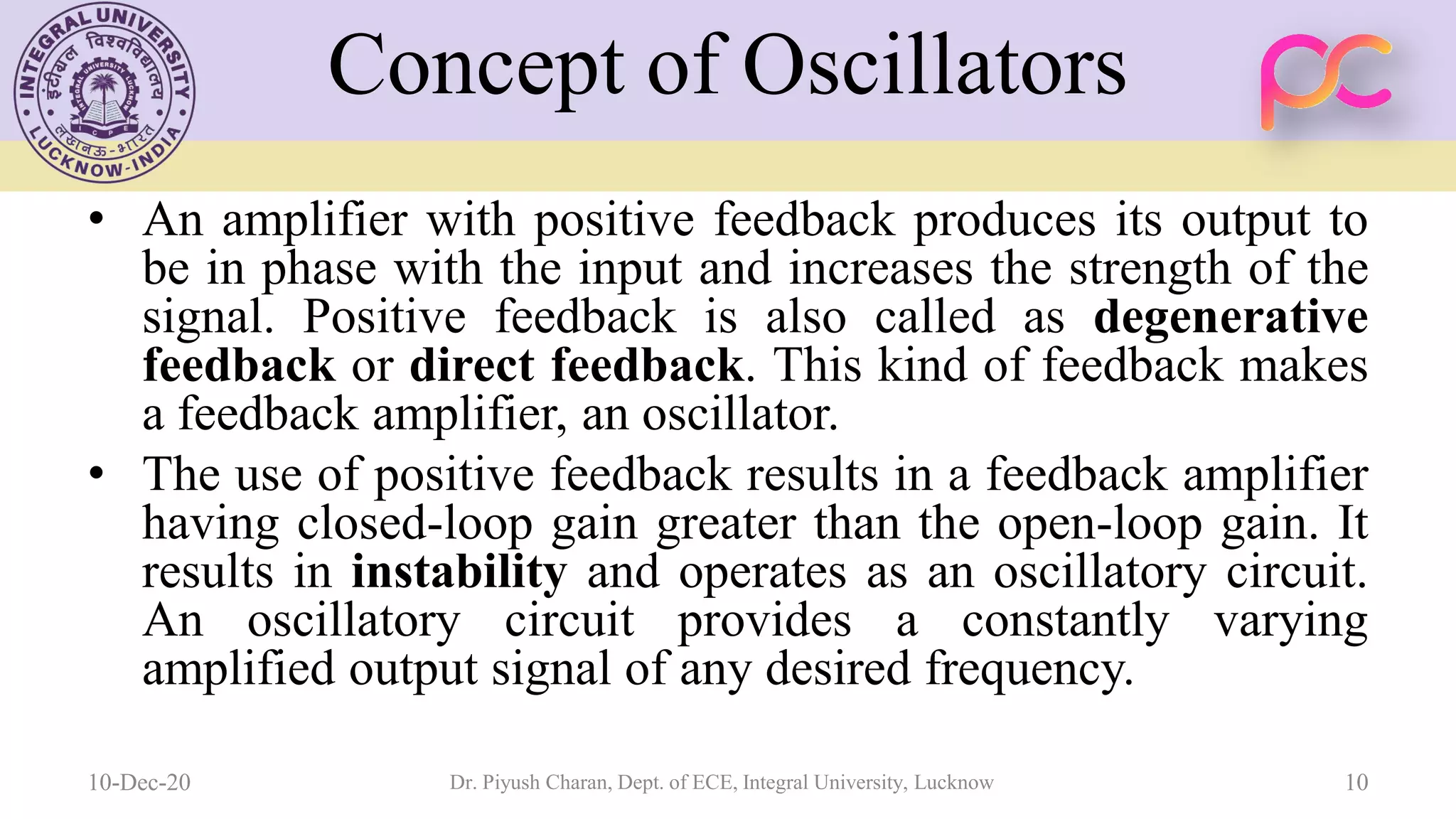 Unit 5 oscillators and voltage regulators