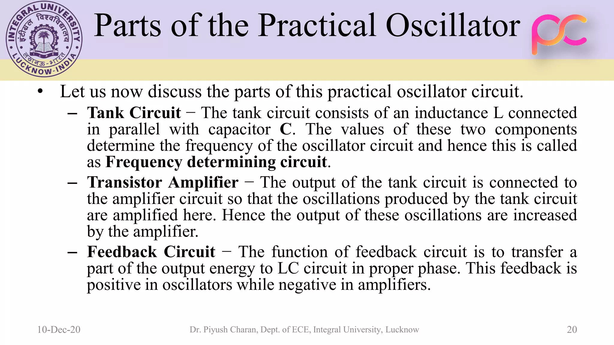 Unit 5 oscillators and voltage regulators
