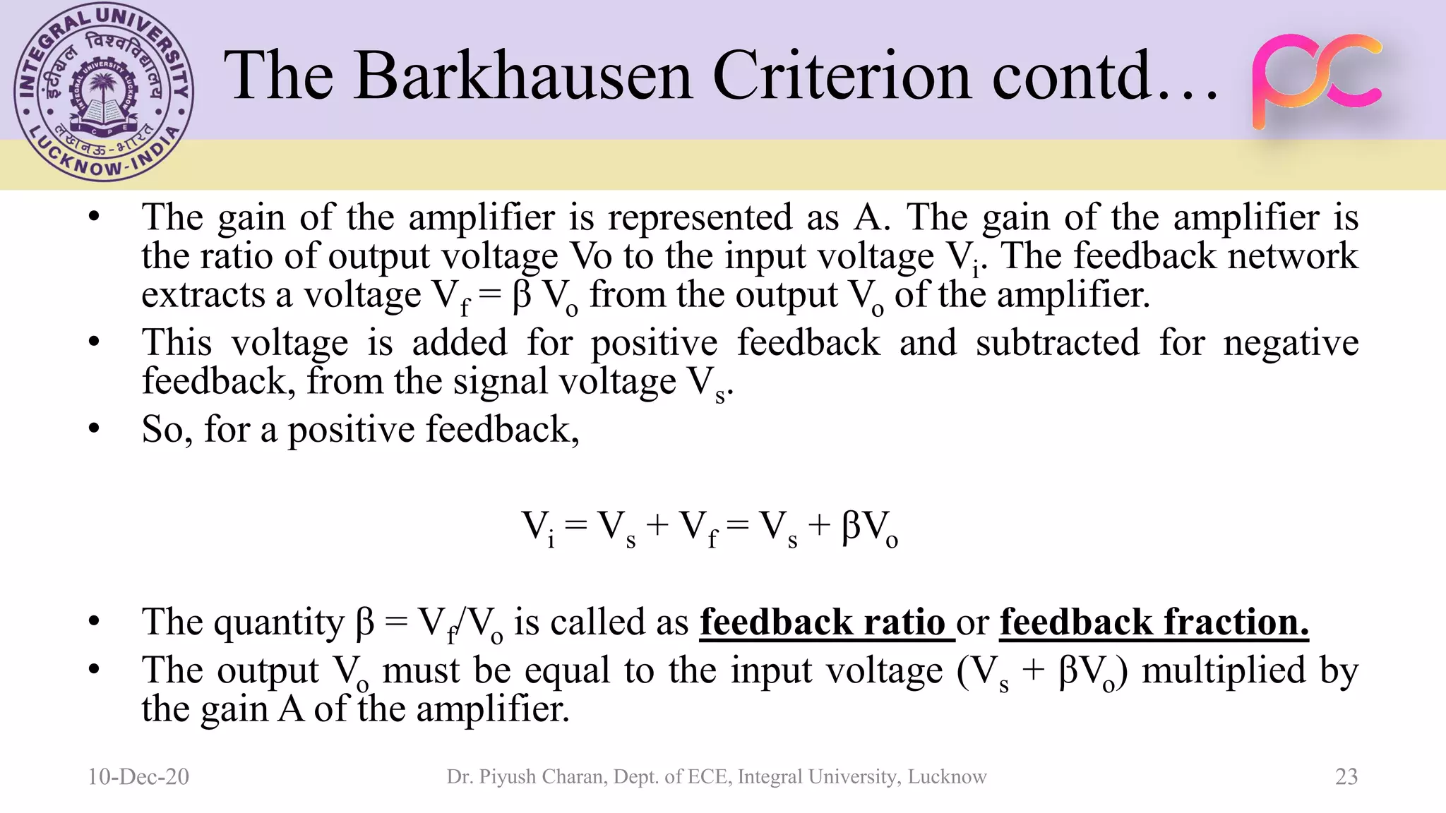 Unit 5 oscillators and voltage regulators