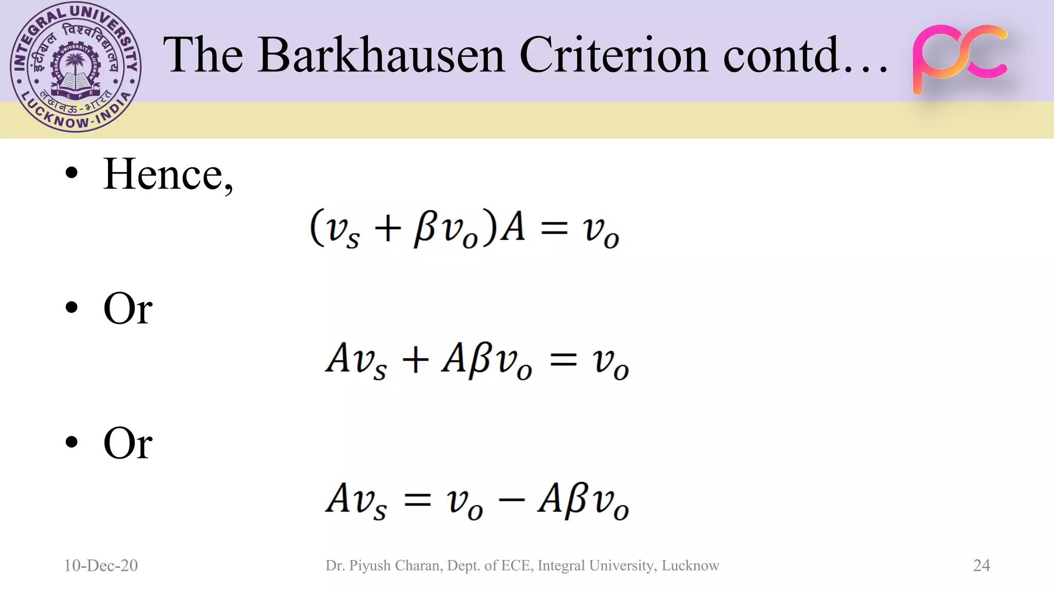 Unit 5 oscillators and voltage regulators