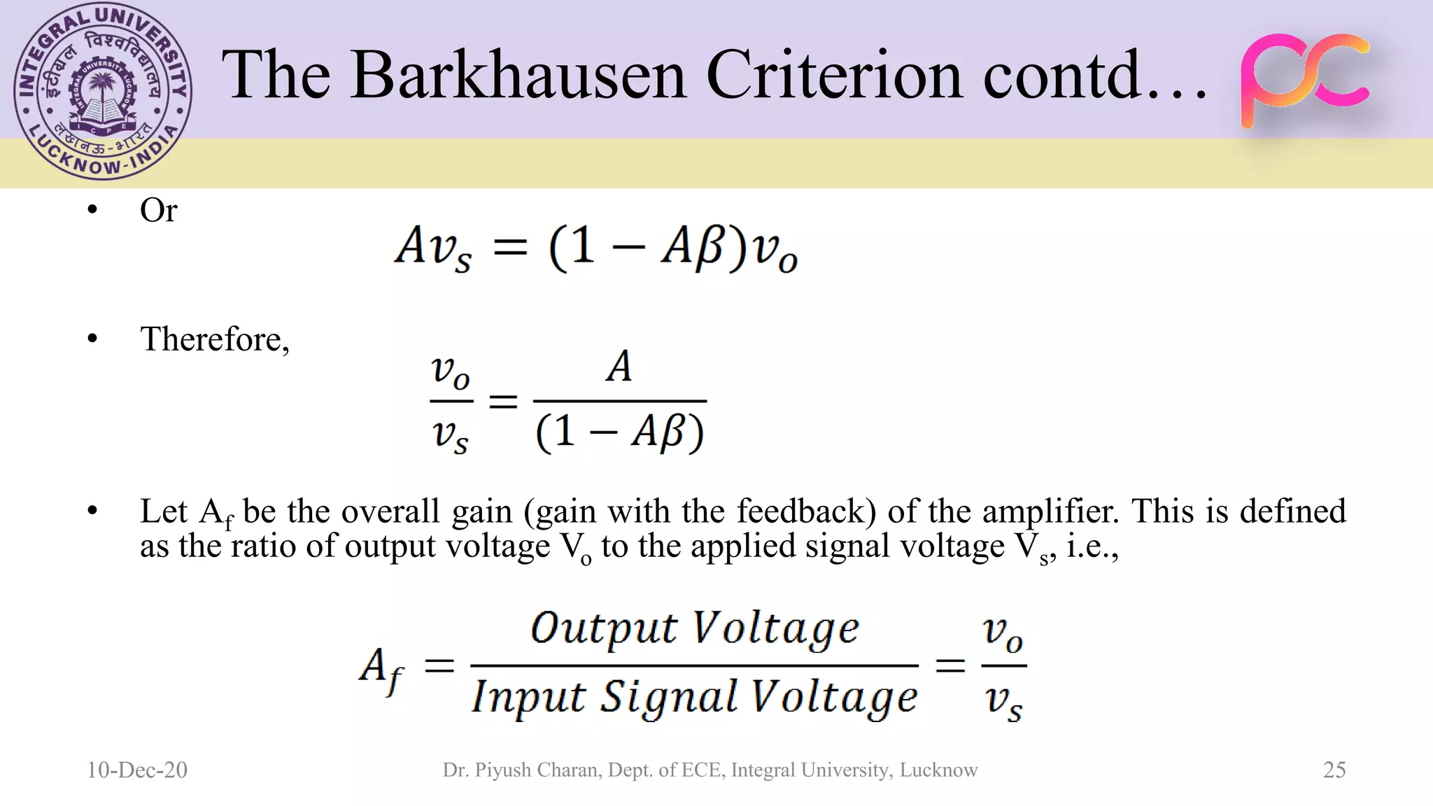 Unit 5 oscillators and voltage regulators