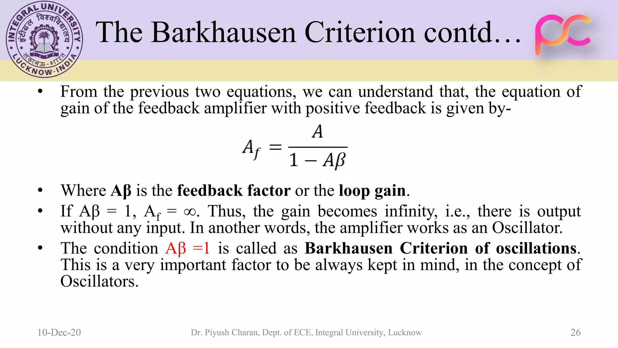 Unit 5 oscillators and voltage regulators