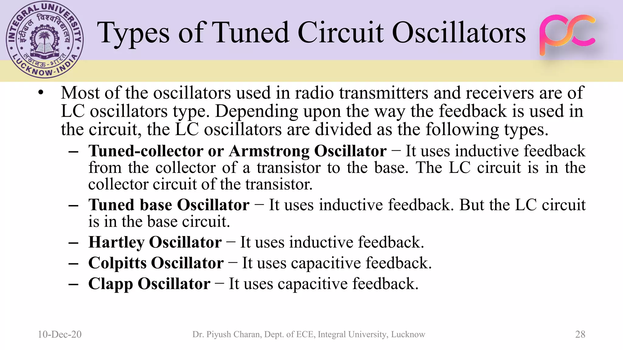 Unit 5 oscillators and voltage regulators