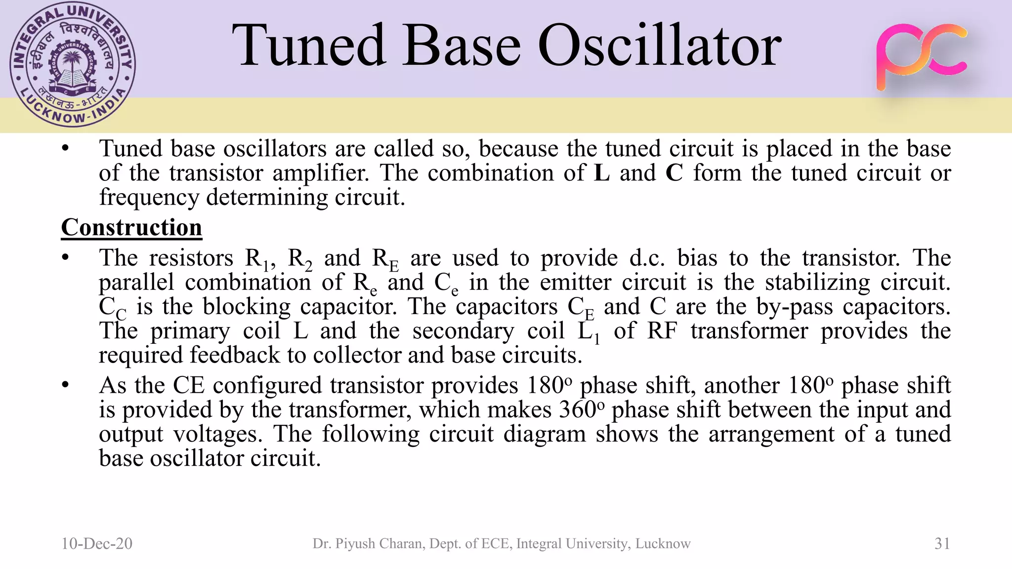 Unit 5 oscillators and voltage regulators