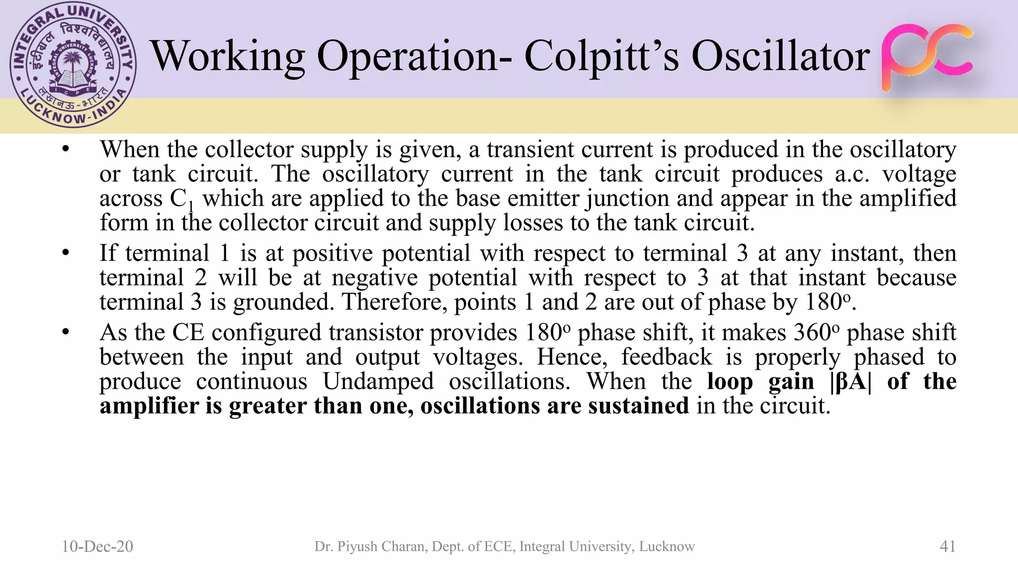 Unit 5 oscillators and voltage regulators