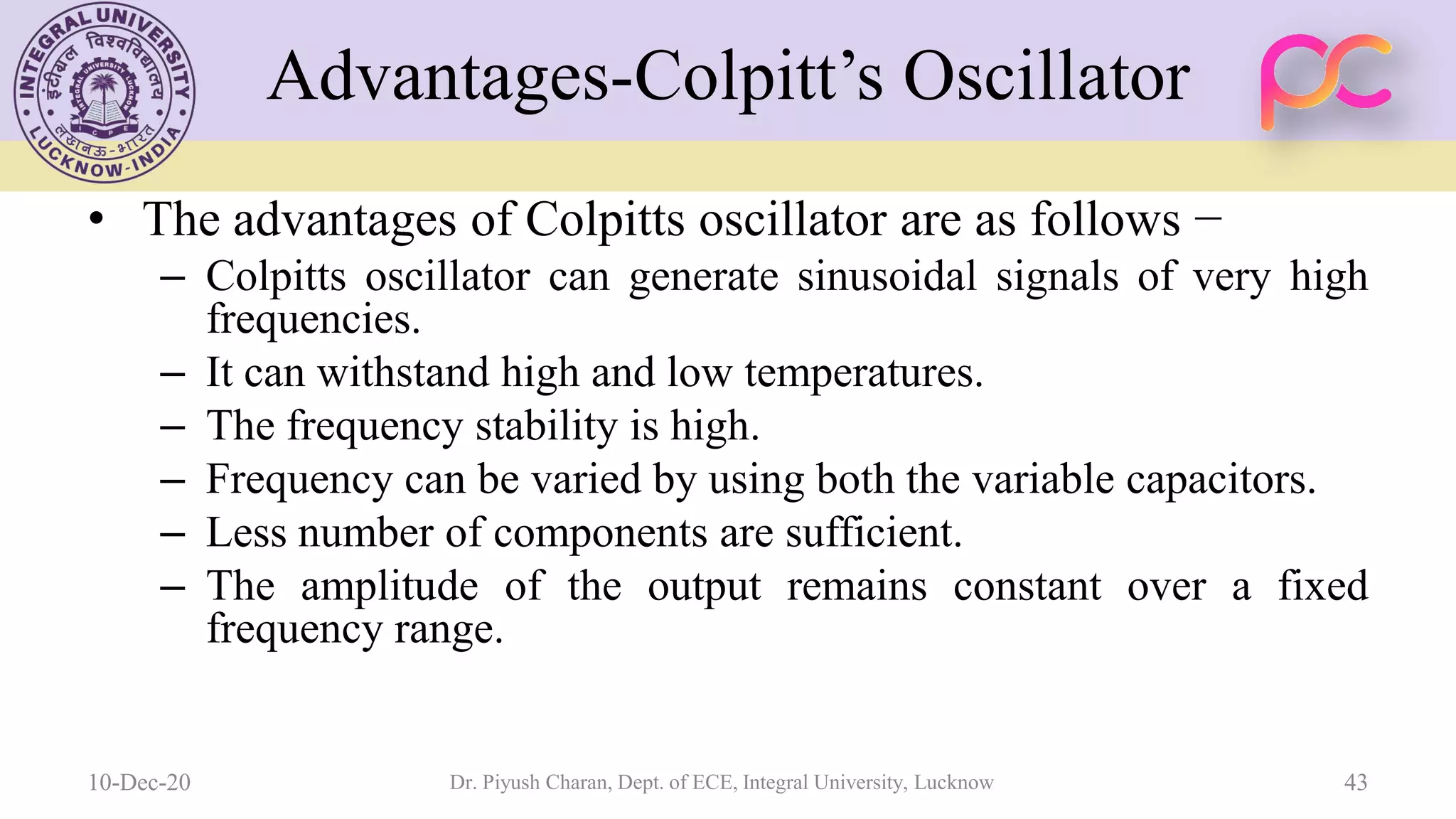 Unit 5 oscillators and voltage regulators
