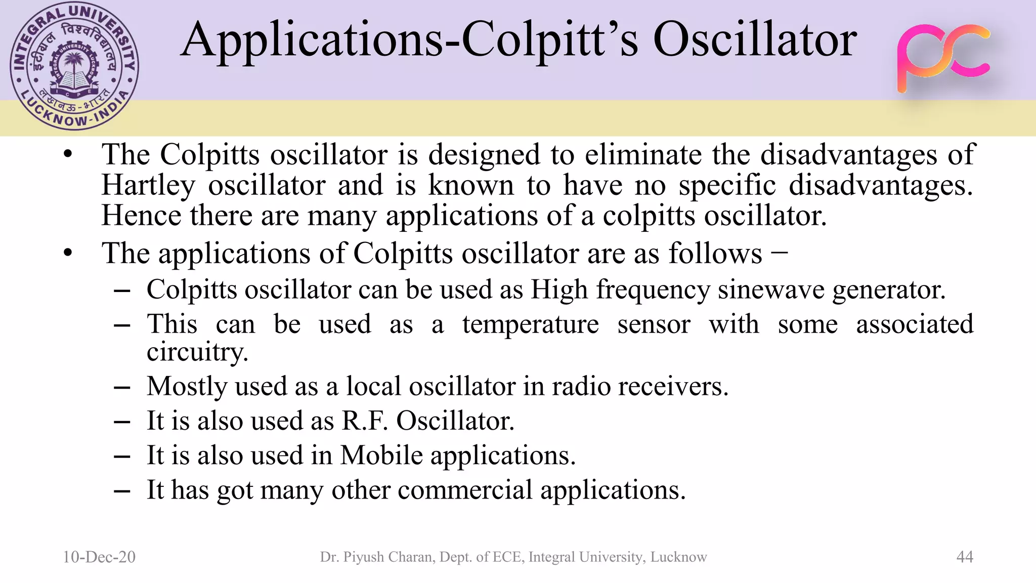 Unit 5 oscillators and voltage regulators