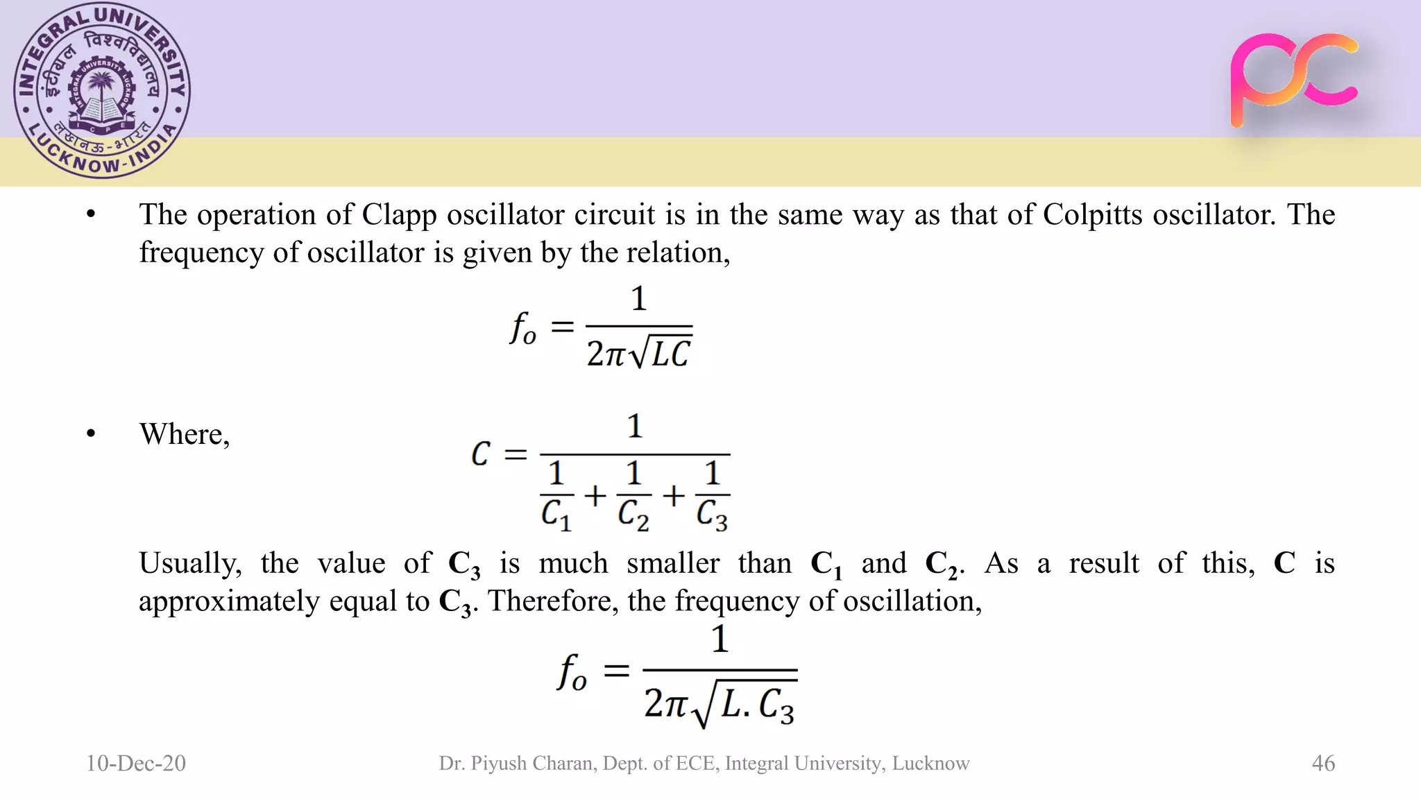 Unit 5 oscillators and voltage regulators