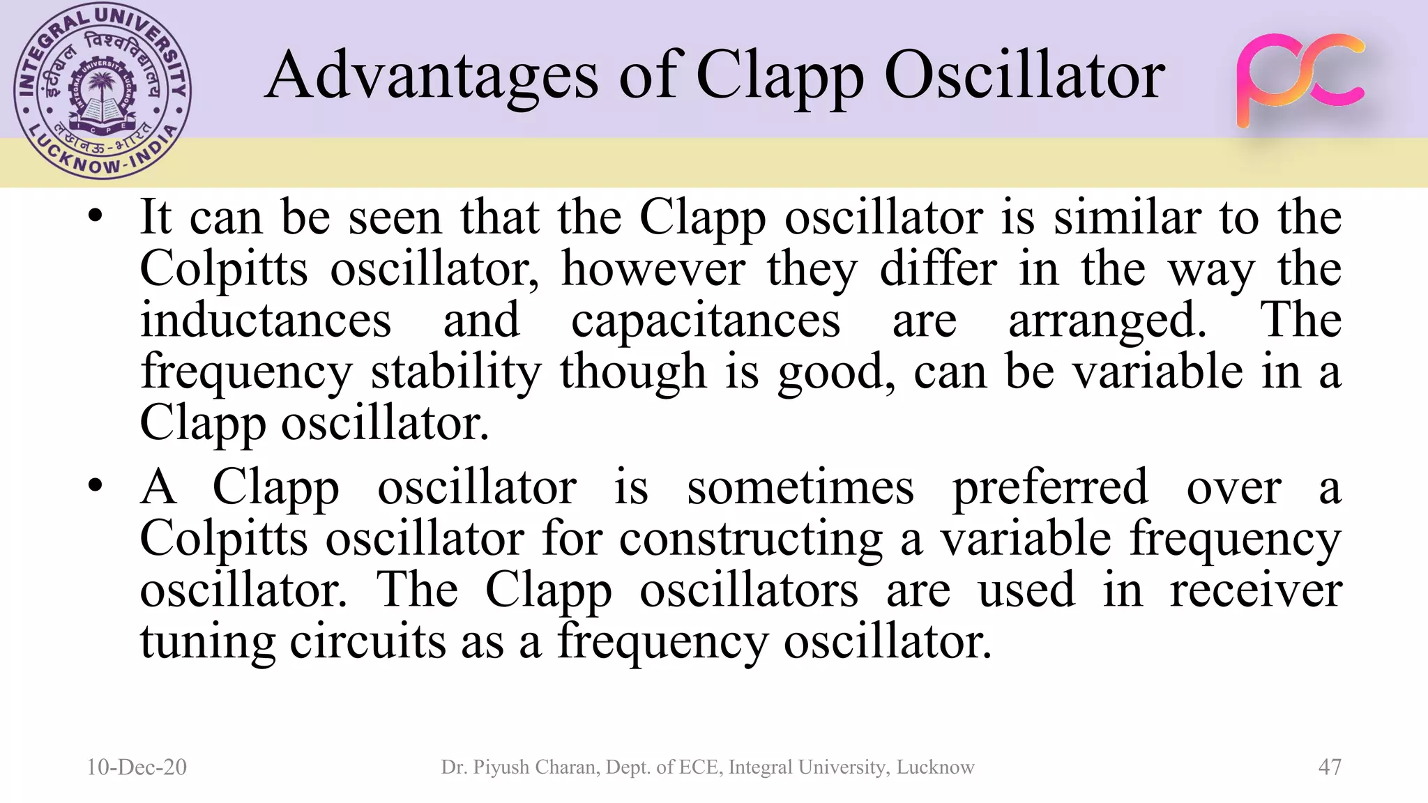 Unit 5 oscillators and voltage regulators