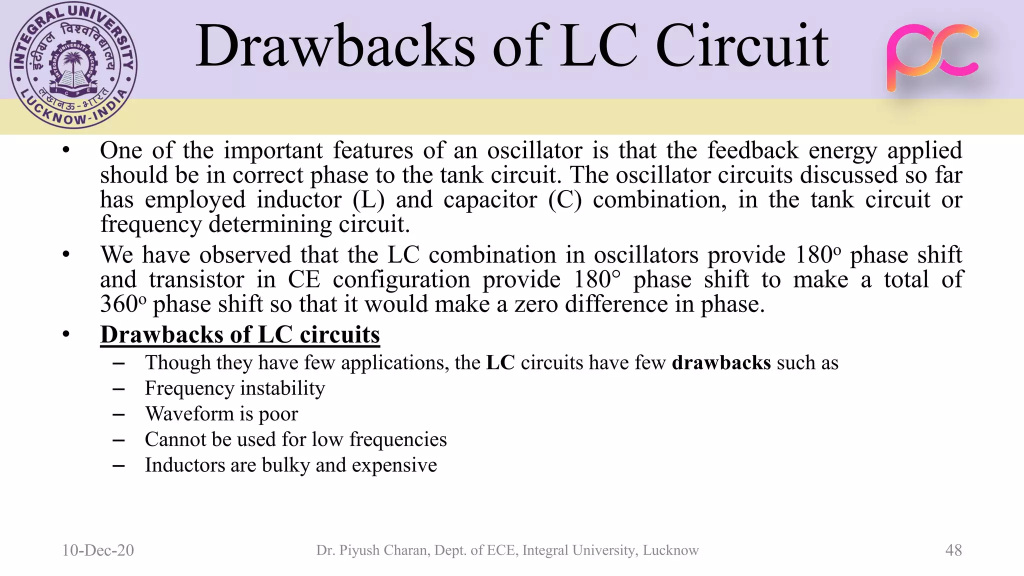 Unit 5 oscillators and voltage regulators