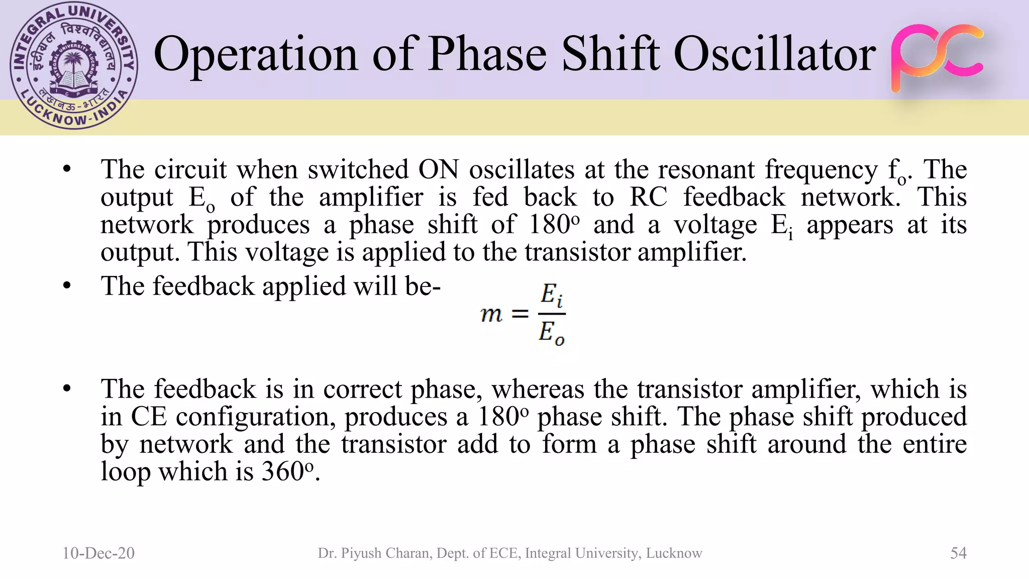 Unit 5 oscillators and voltage regulators