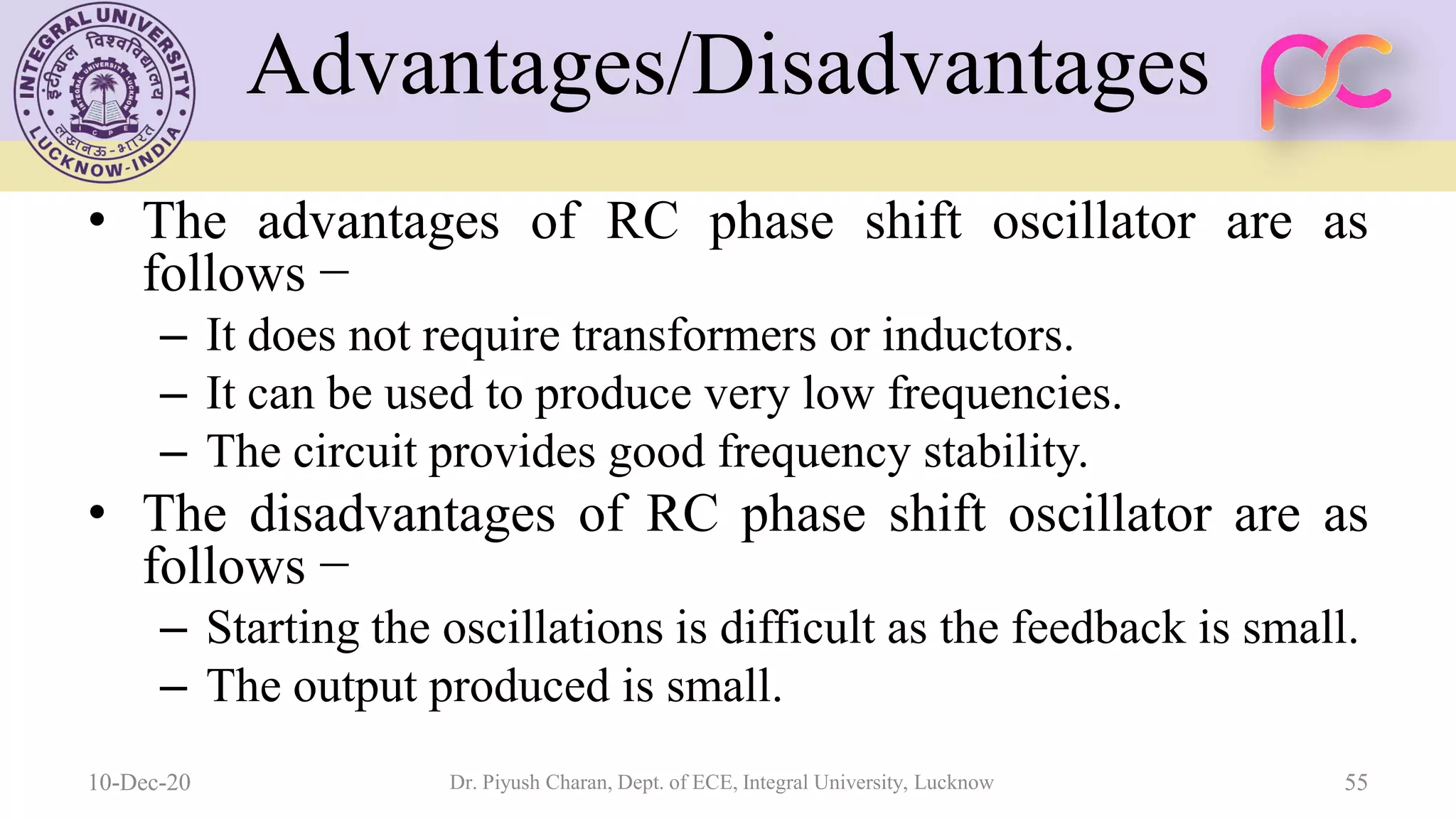 Unit 5 oscillators and voltage regulators