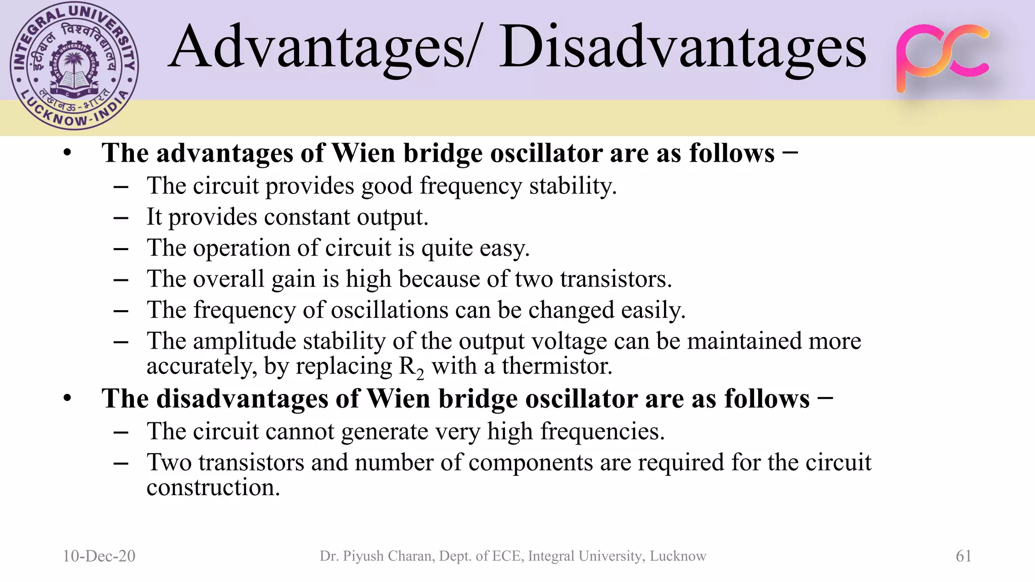 Unit 5 oscillators and voltage regulators