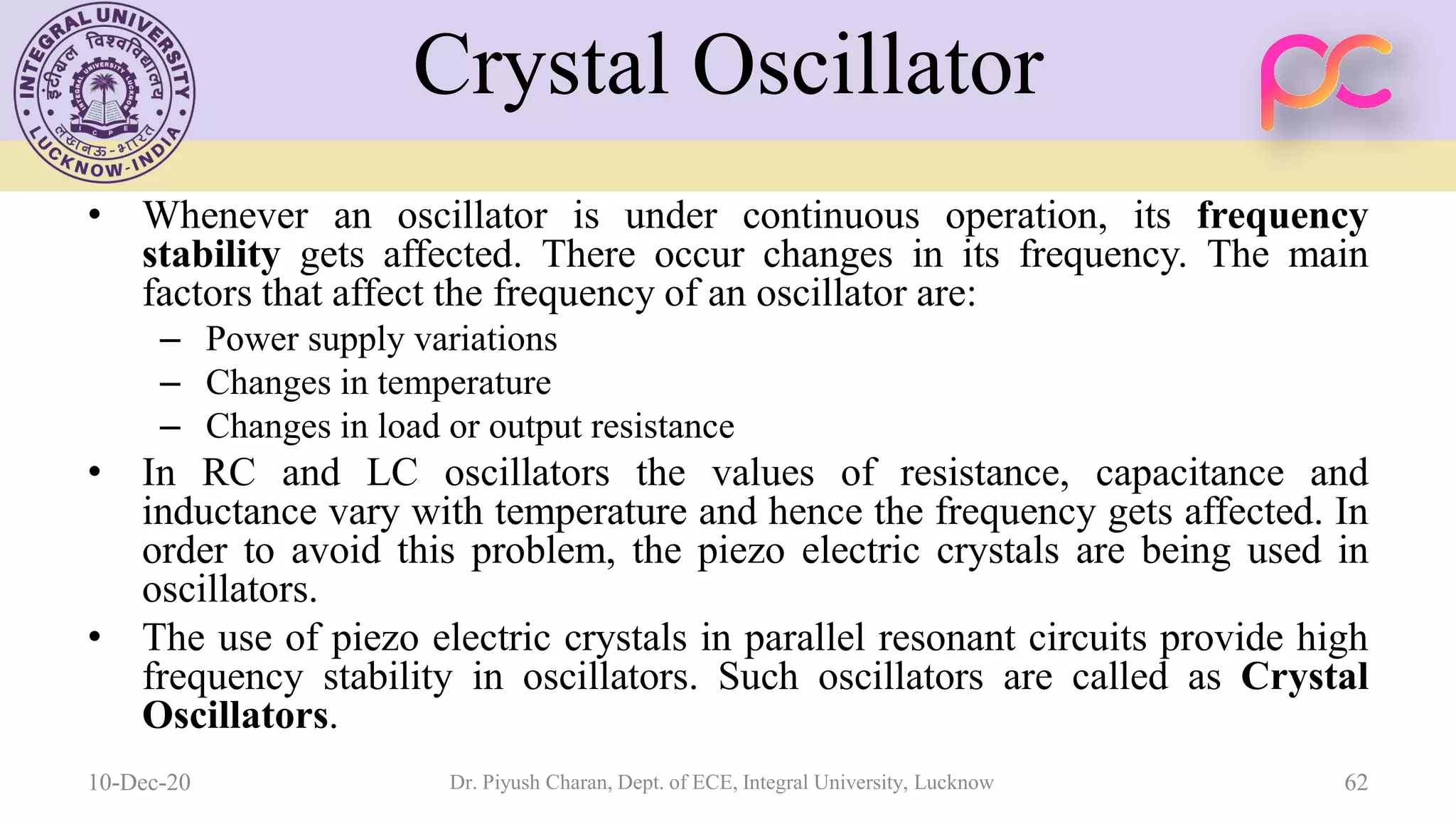 Unit 5 oscillators and voltage regulators