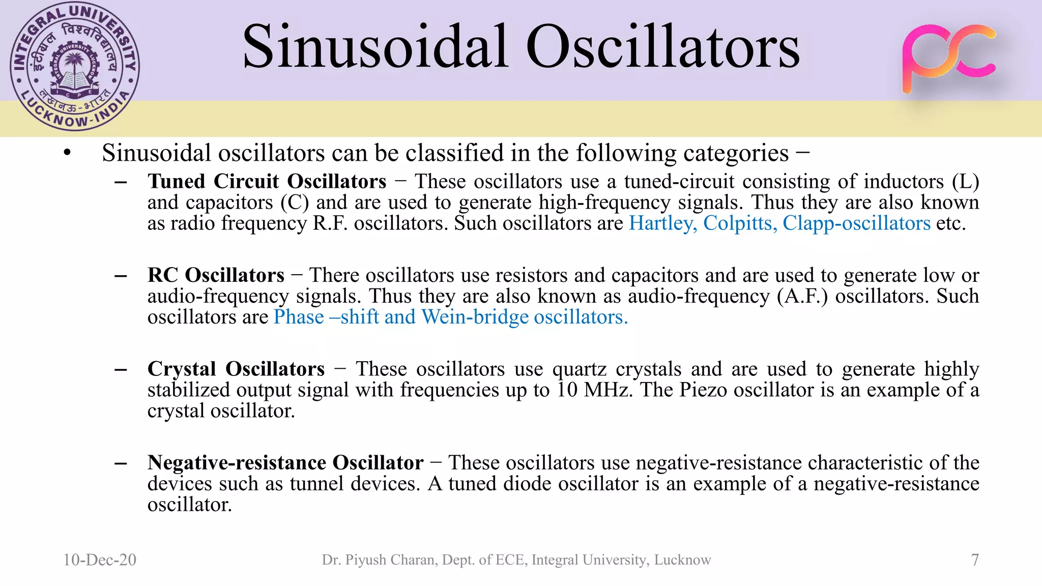 Unit 5 oscillators and voltage regulators