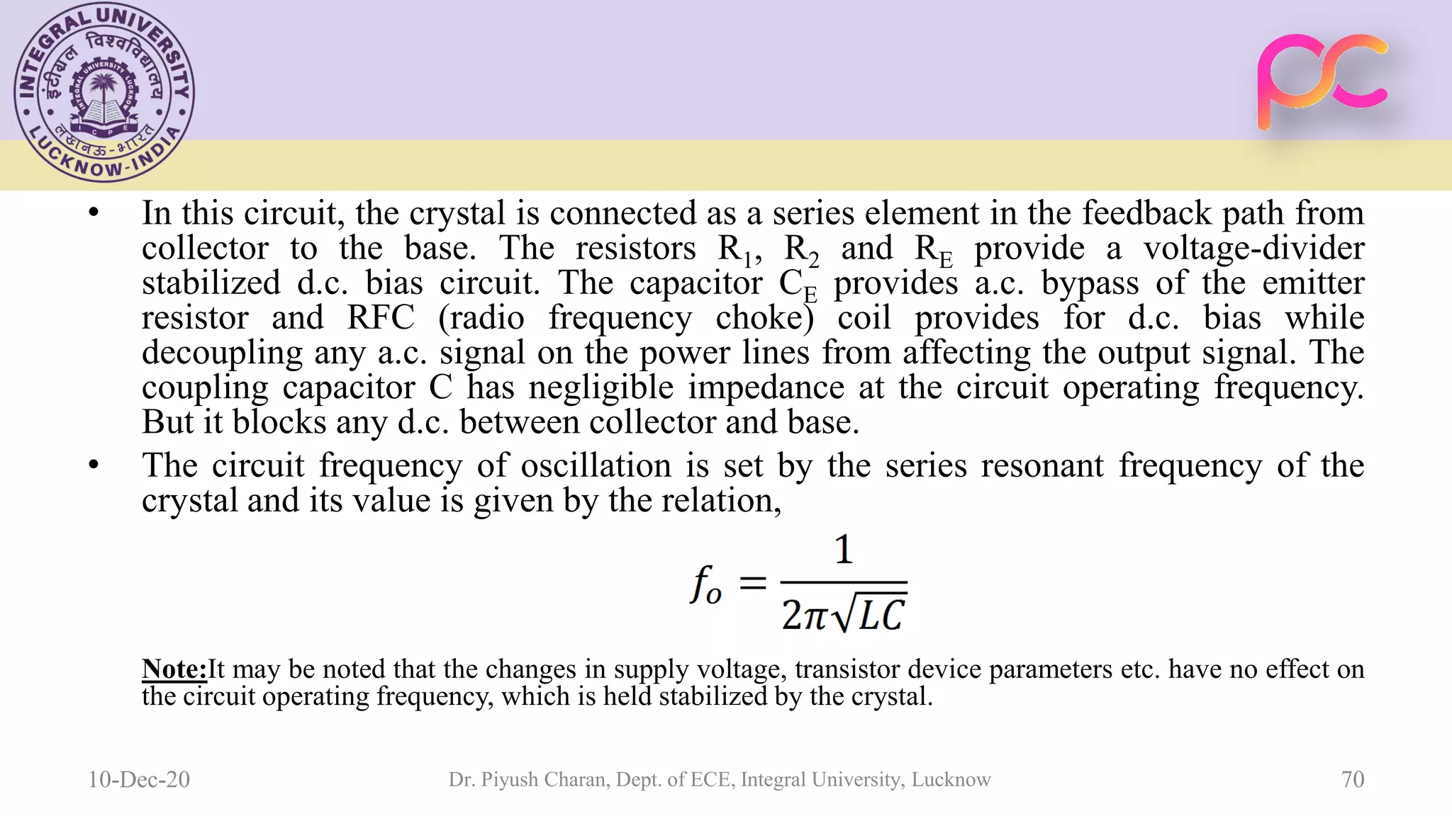 Unit 5 oscillators and voltage regulators