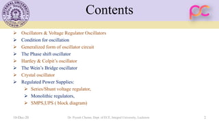 Unit 5 oscillators and voltage regulators | PDF