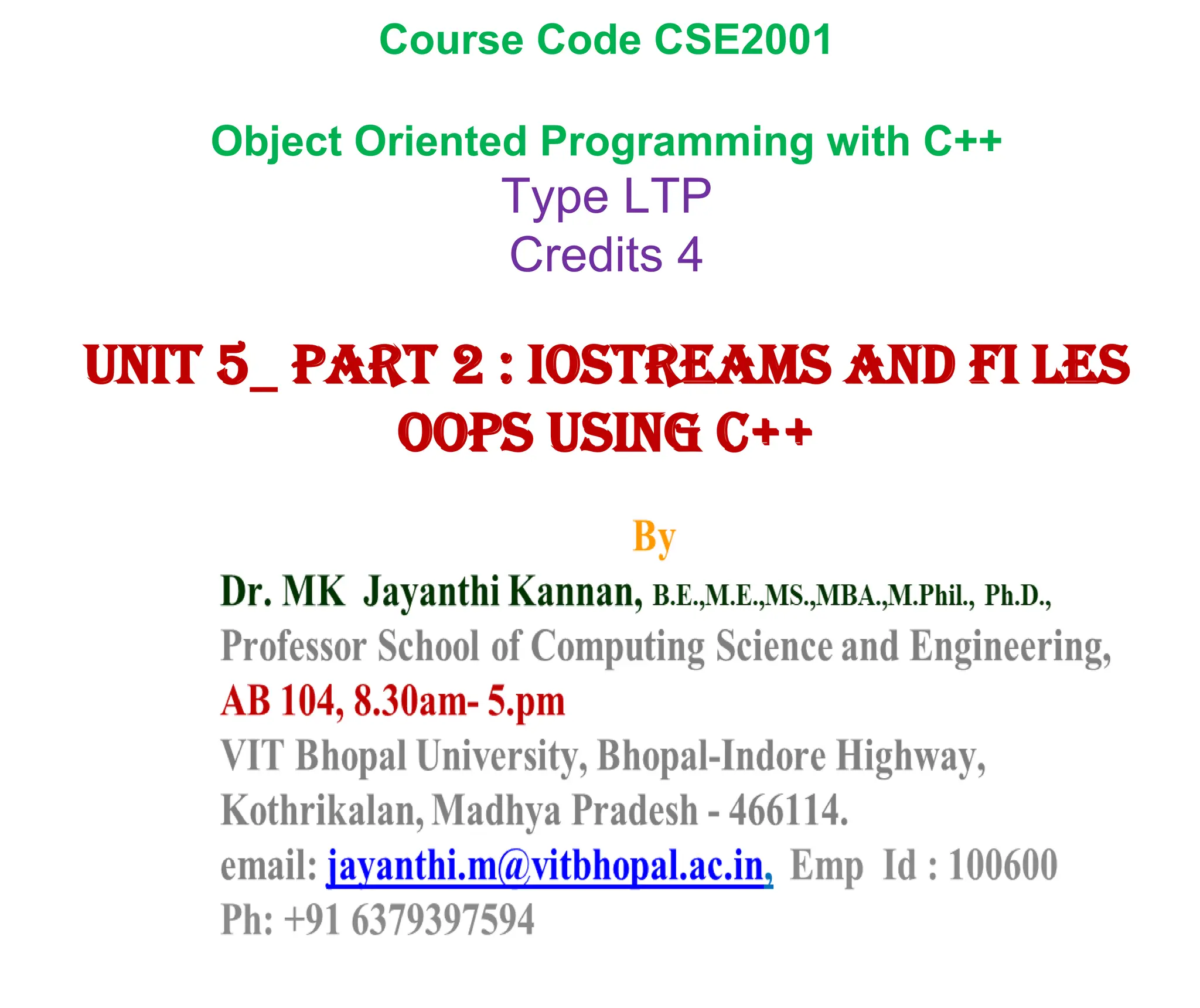 C++ IOSTREAMS and Files OOPs using Adv C++ | PDF