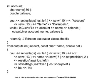 C++ IOSTREAMS and Files OOPs using Adv C++ | PDF