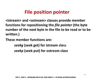 C++ IOSTREAMS and Files OOPs using Adv C++ | PDF