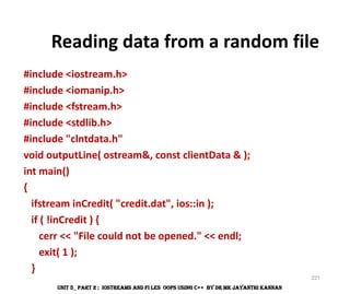 C++ IOSTREAMS and Files OOPs using Adv C++ | PDF