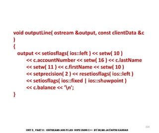 C++ IOSTREAMS and Files OOPs using Adv C++ | PDF