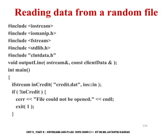 C++ IOSTREAMS and Files OOPs using Adv C++ | PDF