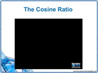 The Cosine Ratio
 