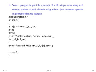 Pointer in C: declaration and initialization | PPT