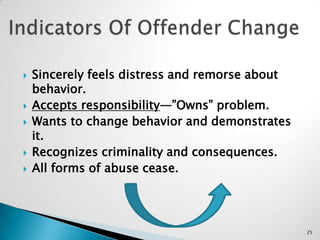 REMEDY: Prosecutor Training on D.V.Recognition that training needed to be collaborative and involve police, prosecutors, judges, probation officers, victim advocates, etc.Important: Emphasis on a system wide approach to D.V. not just an agency approachFunded by Violence Against Women ActFocus on prosecution policies to create consistency in D.V. decisions21