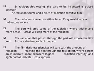 Sensitivity Radiography Comprehensive Overview of Non-Destructive Testing: Radiography and ...