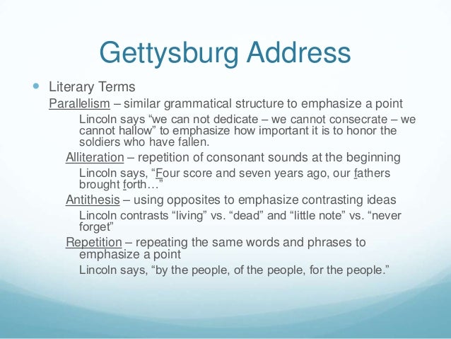 Assonance in the gettysburg address picture