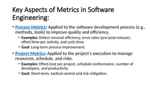 Process Development Metrics Software Engineering-Software Project Management and Planning | PPTX
