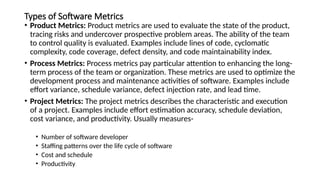 Process Development Metrics Software Engineering-Software Project Management and Planning | PPTX