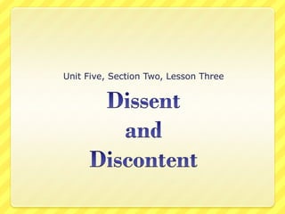 Unit Five, Section Two, Lesson Three
 