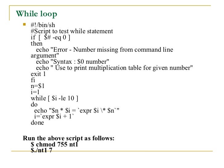 Shell Scripting