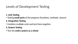 SOFTWARE TESTING under software engineering course | PPTX