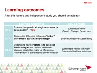 Embed Strategy Lecture: Embeddding Sustainability into Strategy | PPTX