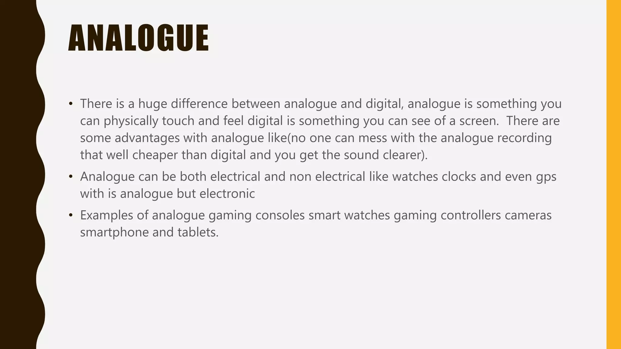 DIGITAL SOFTWARE
• Digital software is where you download something on to your hardware device
(console) an example would be a game as you get the disc put it in the console and it
would start the download. Even apps count as you download them on your phone or
tablet like snapchat or YouTube as they are in the app store or the play store snapchat
is social media as people post pictures it is basically a virtual program as you can see
but not touch
 