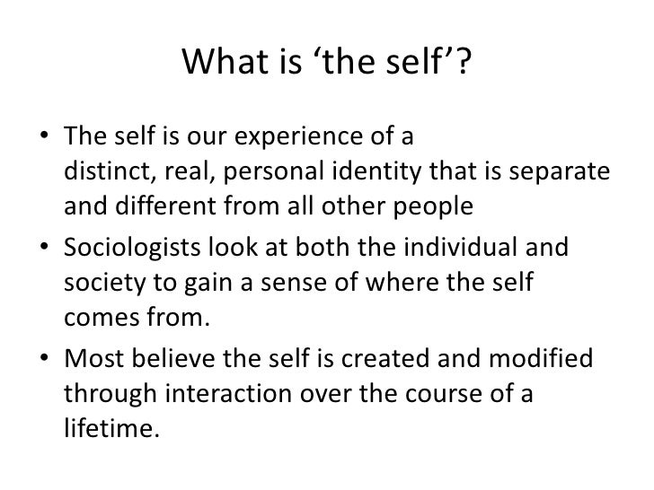 Unit 5. The Self, Interaction and Socialization