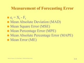 Unit5 Time Series Forecasting & Index Numbers.ppt