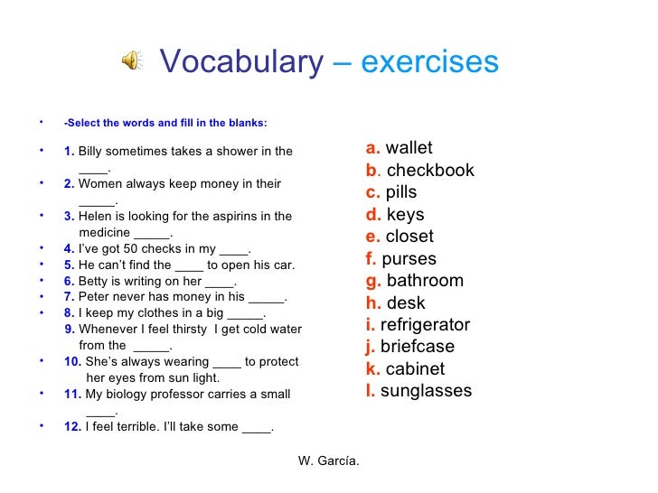 5 vocabulary exercises Vocabulary L2.5. 5 vocabulary exercises Vocabulary L2.5.
