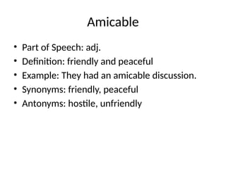 Inimical Example Comprehensive Vocabulary Guide: Definitions, Synonyms, and Usage ...