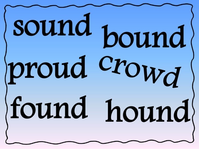 Unit 5 Week 1 Aerobic Words Ou Ow