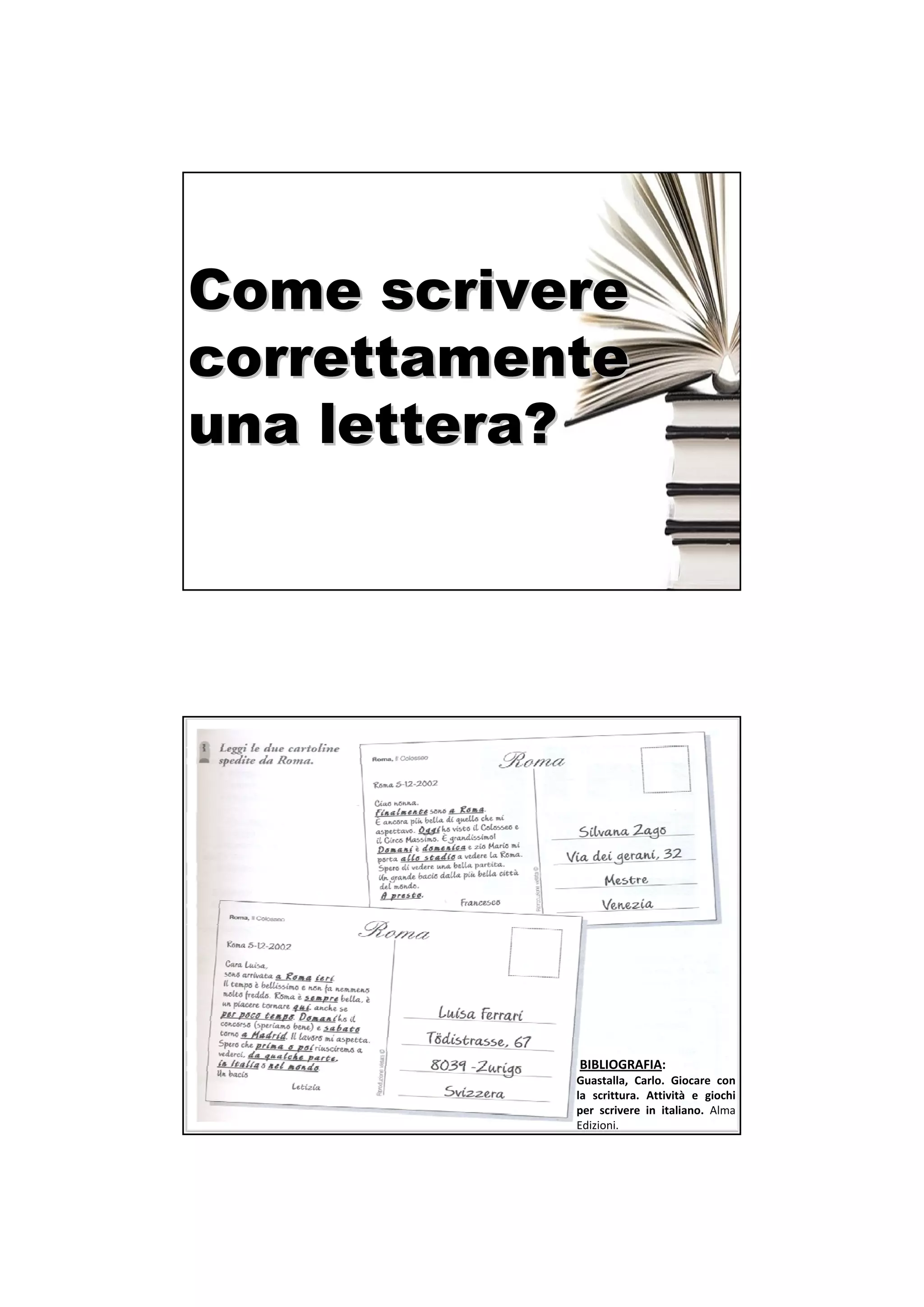 Come scrivere una lettera in italiano