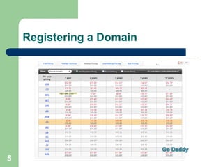 Registering a Domain




5
 