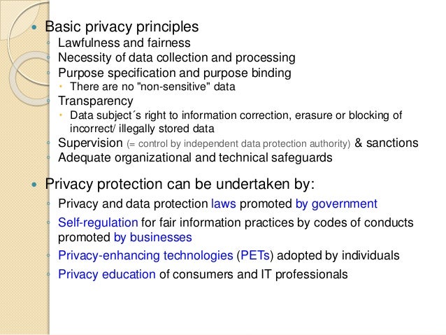 Unit 6 Privacy and Data Protection 8 hr